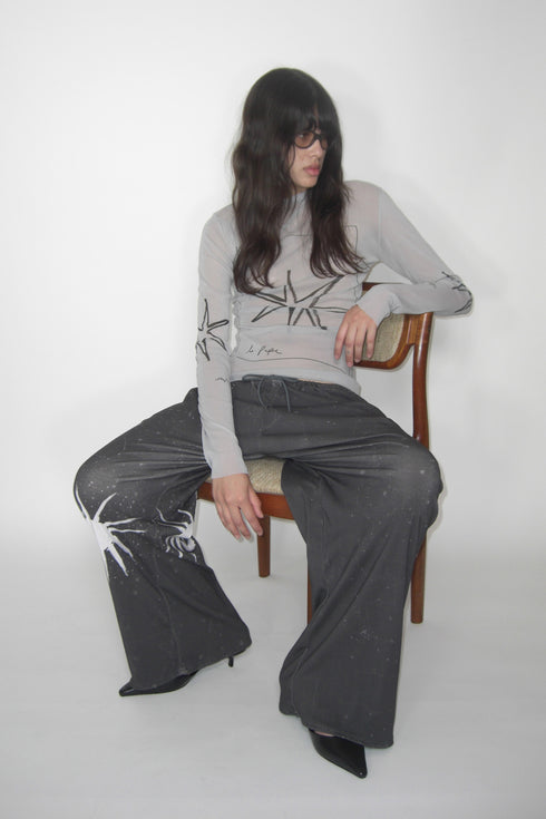 Mayte × Cycle DRAWING PANTS "moon and sun"